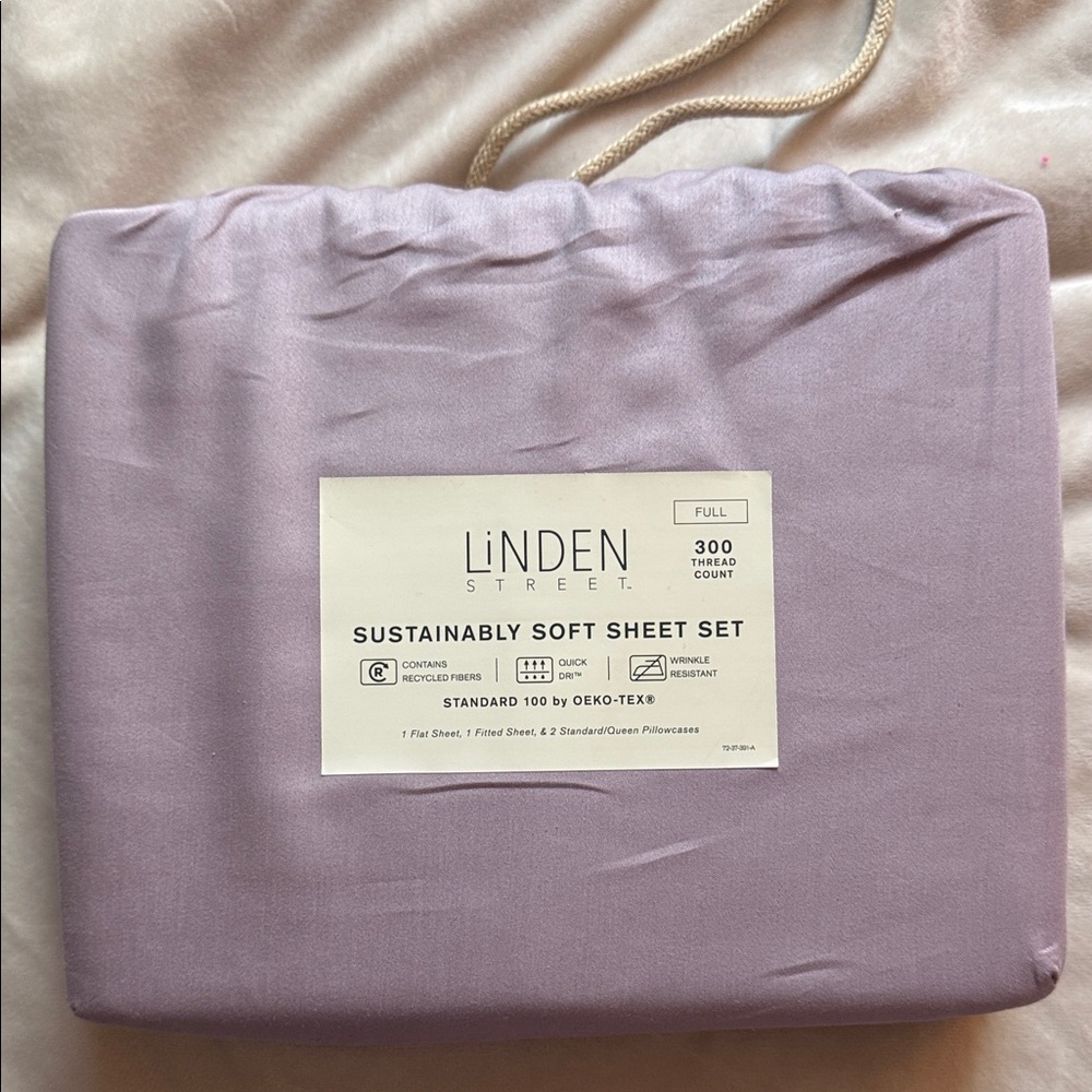 Linden Lavender Soft Sheet Set - Full